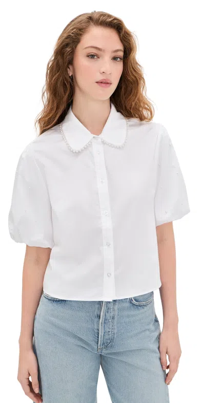 Generation Love Soo Pearl Poplin Shirt White/pearl