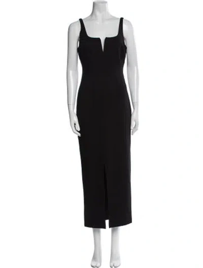 Pre-owned Generation Love Square Neckline Long Dress In Black