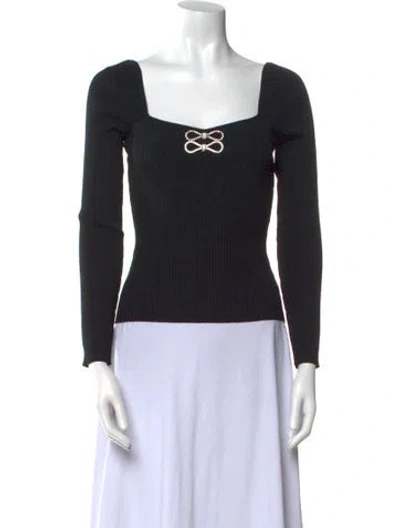 Pre-owned Generation Love Square Neckline Long Sleeve Top W/ Tags In Black