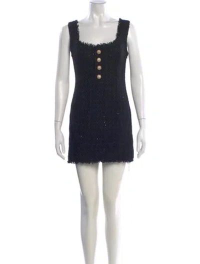 Pre-owned Generation Love Square Neckline Mini Dress In Gray