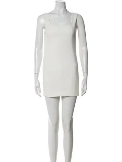 Pre-owned Generation Love Square Neckline Mini Dress In White