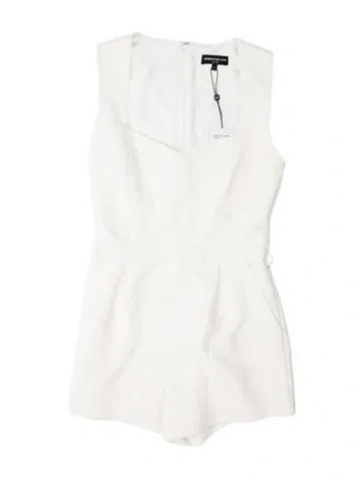 Pre-owned Generation Love Square Neckline Romper W/ Tags In White
