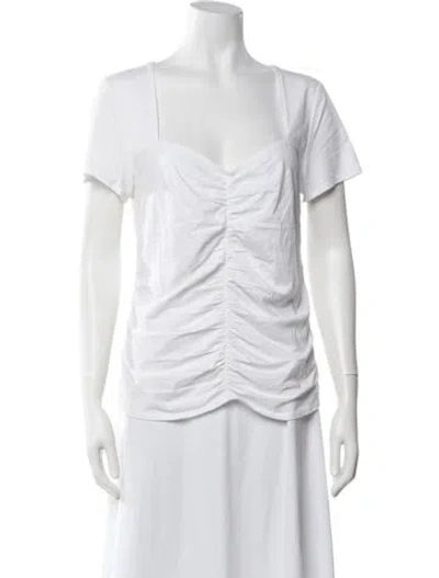 Pre-owned Generation Love Square Neckline Short Sleeve T-shirt In White