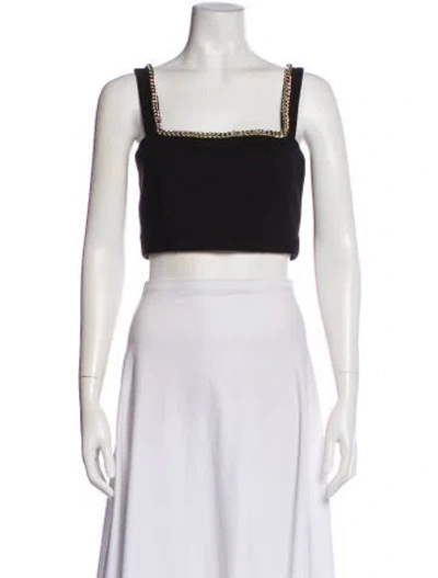 Pre-owned Generation Love Square Neckline Sleeveless Crop Top In White