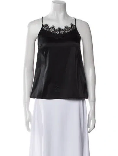 Pre-owned Generation Love Square Neckline Sleeveless Top In Black