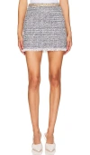 Generation Love Women's Chainlink Tweed Miniskirt In 白色 & 靛蓝色