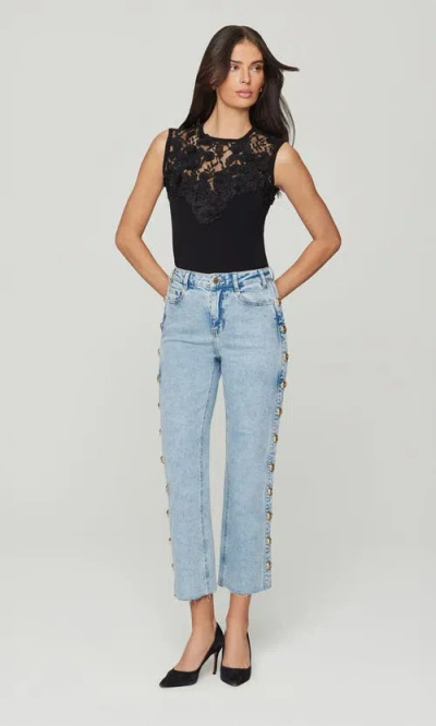 Generation Love Stephen Knot Button Jeans In Blue