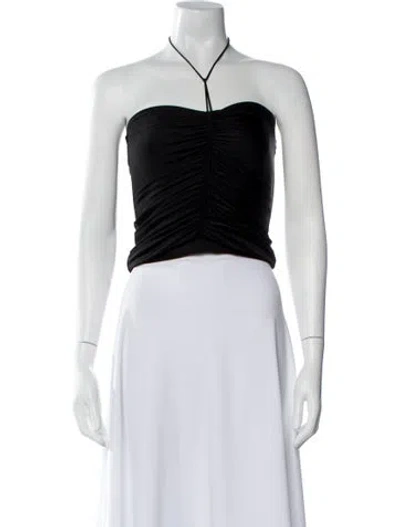 Pre-owned Generation Love Strapless Crop Top In Black