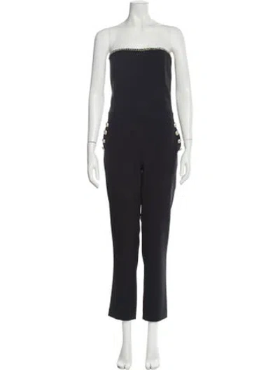 Pre-owned Generation Love Strapless Jumpsuit In Black