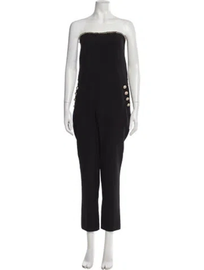 Pre-owned Generation Love Strapless Jumpsuit In Black