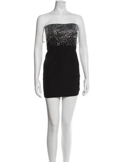 Pre-owned Generation Love Strapless Mini Dress In Black