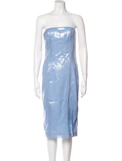 Pre-owned Generation Love Strapless Mini Dress W/ Tags In Blue
