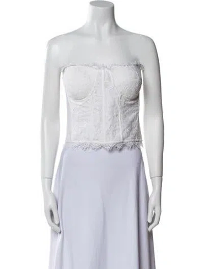 Pre-owned Generation Love Strapless Mini Dress In White