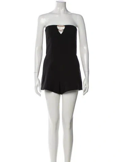 Pre-owned Generation Love Strapless Romper In Black