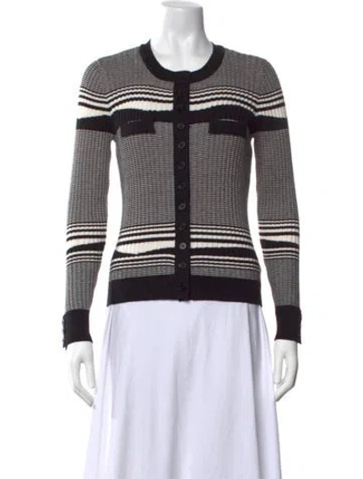 Pre-owned Generation Love Striped Crew Neck Sweater In Black