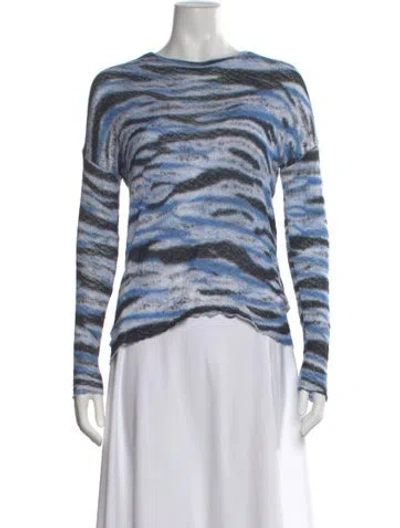 Pre-owned Generation Love Striped Crew Neck Sweater In Blue