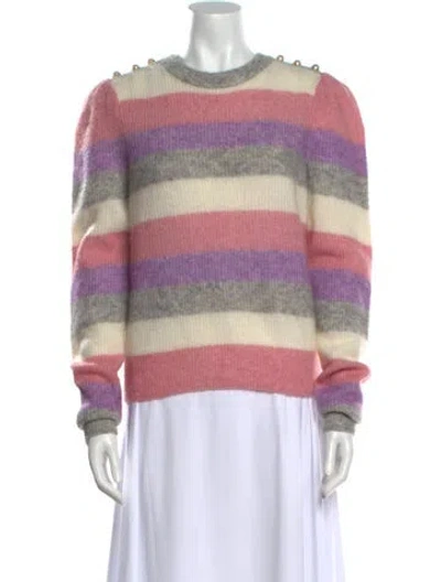 Pre-owned Generation Love Striped Crew Neck Sweater W/ Tags In Pink