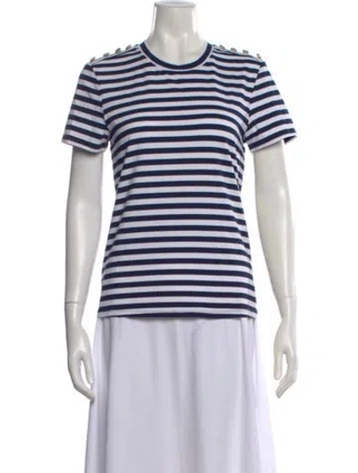 Pre-owned Generation Love Striped Crew Neck T-shirt W/ Tags In White