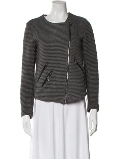 Pre-owned Generation Love Striped Evening Jacket In Gray