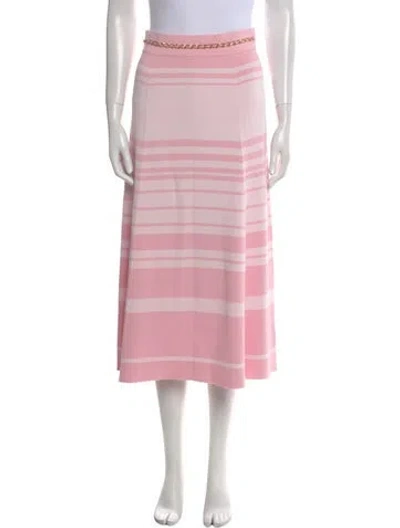 Pre-owned Generation Love Striped Midi Length Skirt In Pink