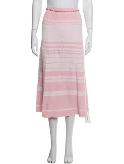 Pre-owned Generation Love Striped Midi Length Skirt In Pink