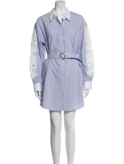 Pre-owned Generation Love Striped Mini Dress In Blue