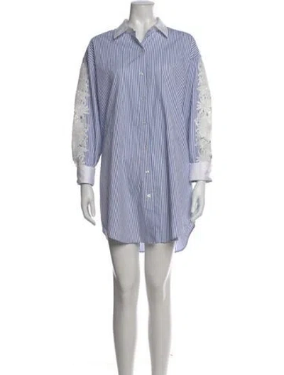 Pre-owned Generation Love Striped Mini Dress In Blue