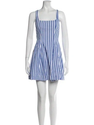 Pre-owned Generation Love Striped Mini Dress In Blue