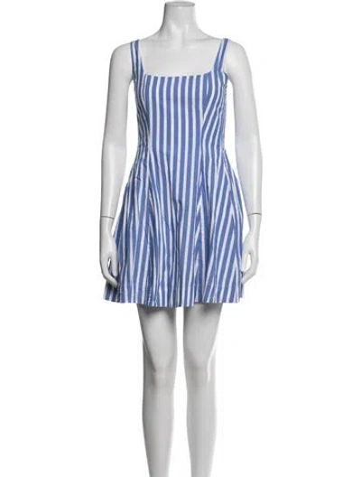 Pre-owned Generation Love Striped Mini Dress In Blue