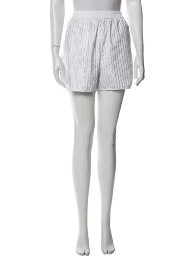 Pre-owned Generation Love Striped Mini Shorts In White