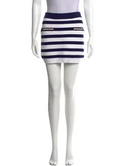 Pre-owned Generation Love Striped Mini Skirt In Black