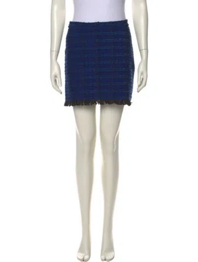 Pre-owned Generation Love Striped Mini Skirt In Blue