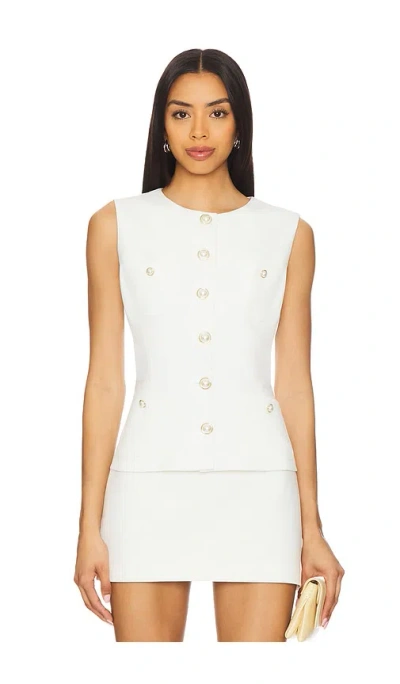 Generation Love Susanna Crepe Vest In Ivory
