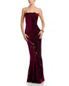Generation Love Tamara Velvet Gown In Burgundy