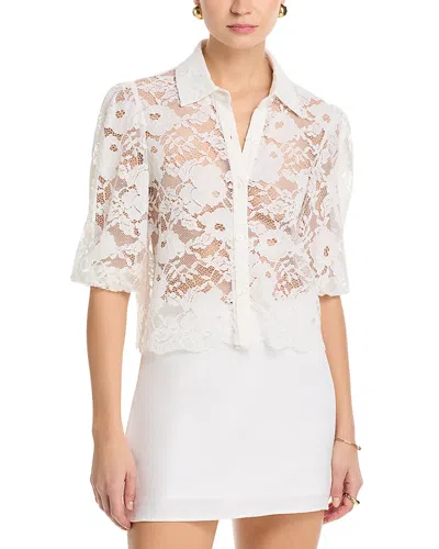 Generation Love Tammy Mesh Lace Shirt In White