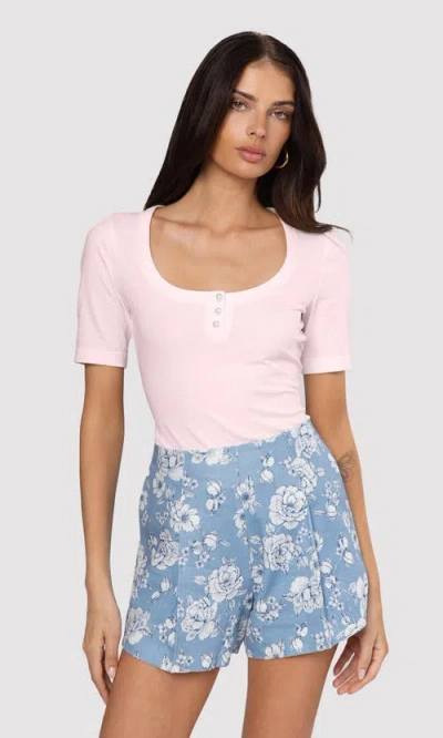 Generation Love Tawny Henley Top In Pink