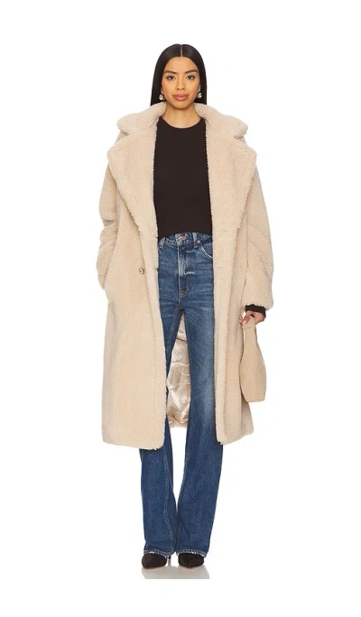 Generation Love Terry Faux Lamb Fur Coat In 棕色