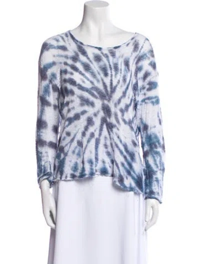 Pre-owned Generation Love Tie-dye Print Bateau Neckline Blouse In Multi