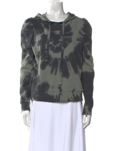 Pre-owned Generation Love Tie-dye Print Cowl Neck Sweatshirt In Green