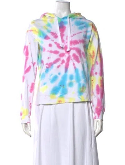 Pre-owned Generation Love Tie-dye Print Crew Neck Hoodie In White