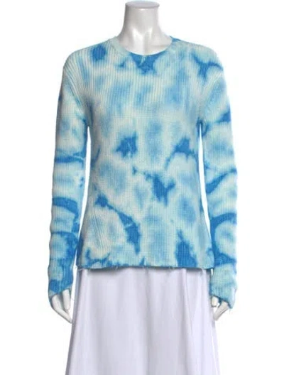 Pre-owned Generation Love Tie-dye Print Crew Neck Sweater In Blue