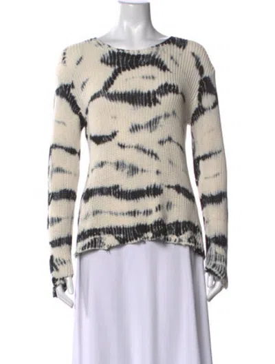 Pre-owned Generation Love Tie-dye Print Crew Neck Sweater In Neutrals