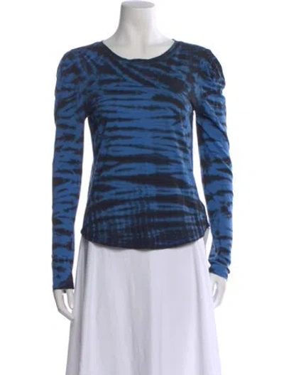 Pre-owned Generation Love Tie-dye Print Crew Neck Top In Blue
