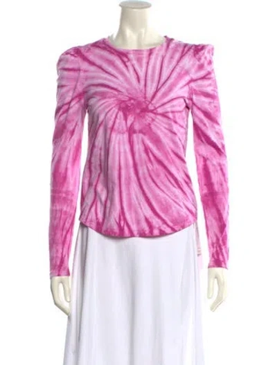 Pre-owned Generation Love Tie-dye Print Crew Neck Top In Pink