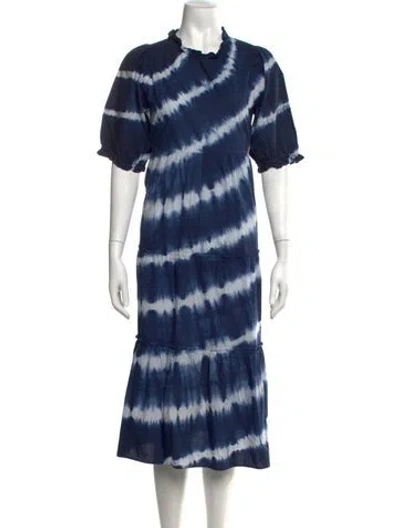 Pre-owned Generation Love Tie-dye Print Long Dress In Blue