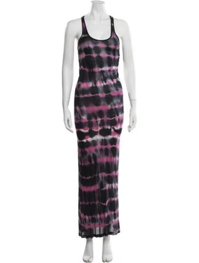 Pre-owned Generation Love Tie-dye Print Long Dress In Purple
