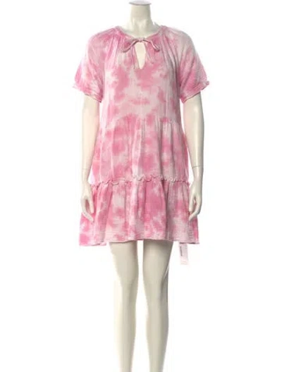 Pre-owned Generation Love Tie-dye Print Mini Dress In Pink