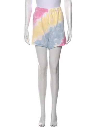 Pre-owned Generation Love Tie-dye Print Mini Shorts W/ Tags In Yellow