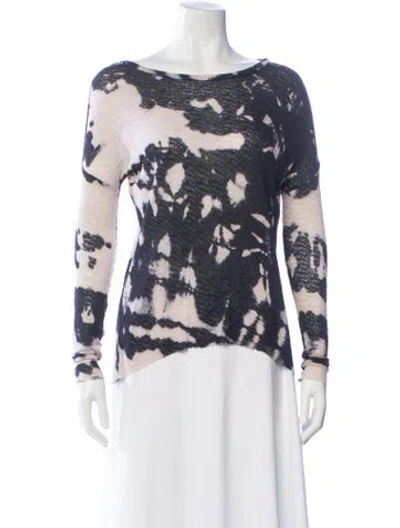 Pre-owned Generation Love Tie-dye Print Scoop Neck Top In Black