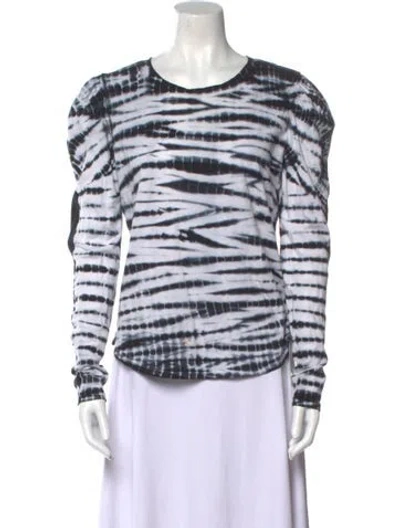 Pre-owned Generation Love Tie-dye Print Scoop Neck Top In White